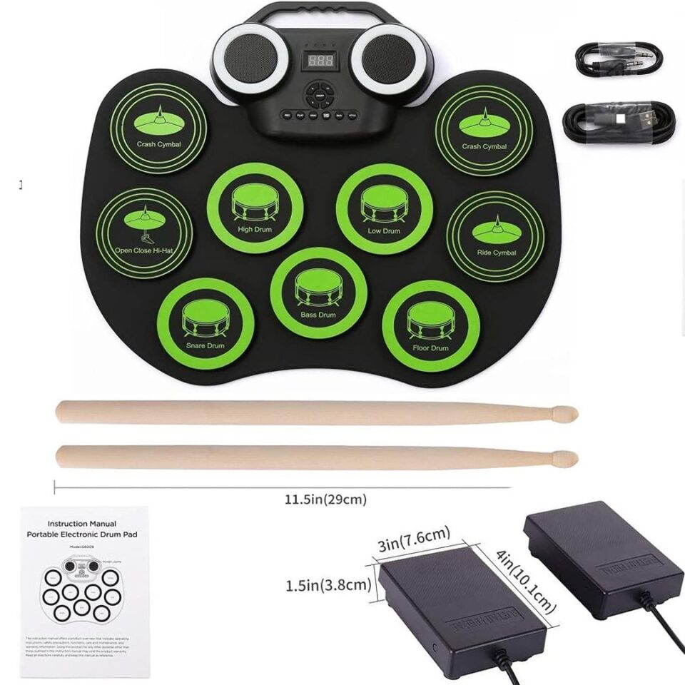 Magicvoice G600R 9 Ped Elektronik Roll Up Davul Kiti