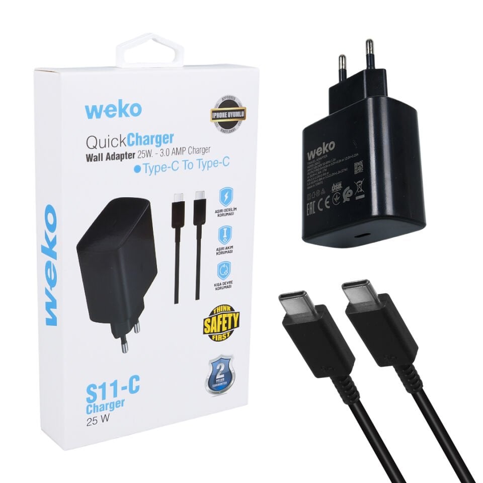Weko WK-26523 S11-C 25 Watt Telefon Şarj Başlık Adaptörü
