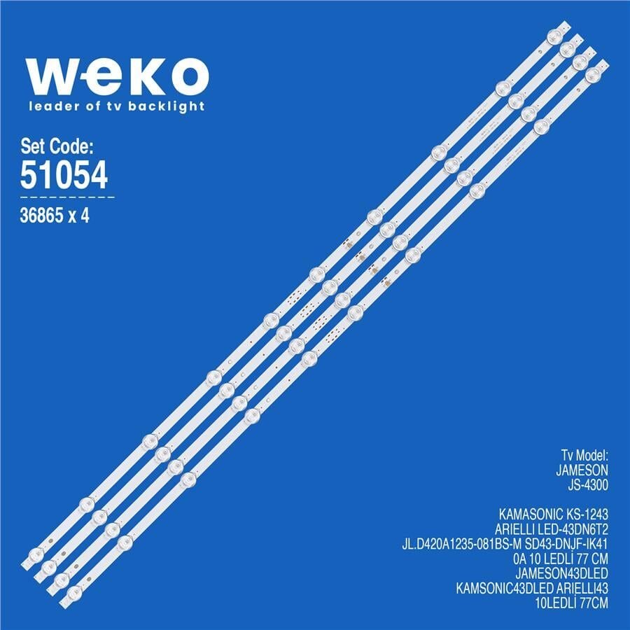 Wkset-6054 36865X4 Jl.D420A1235-081Bs-M 4 Adet Led Bar