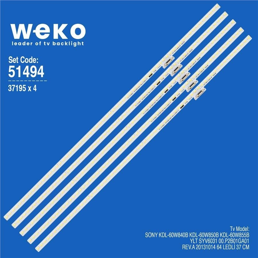 Wkset-6494 37195X4 Ylt Syv6031 00.P2b01ga01 Rev.A  4 Adet Led Bar (64Led)