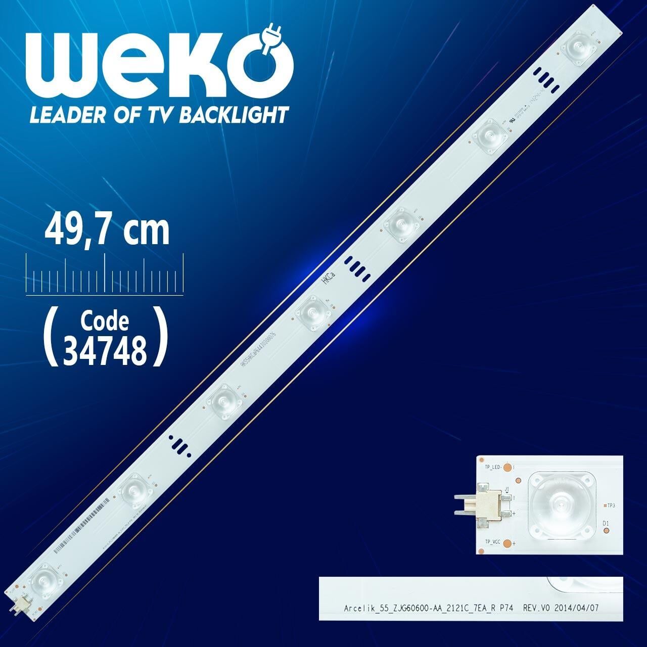 ARCELİK_55_ZJG60600-AA_2121C_7EA_R P74 REV.V0 - 49.7 Cm 7 Ledli - WK-49 Led Tv Bar
