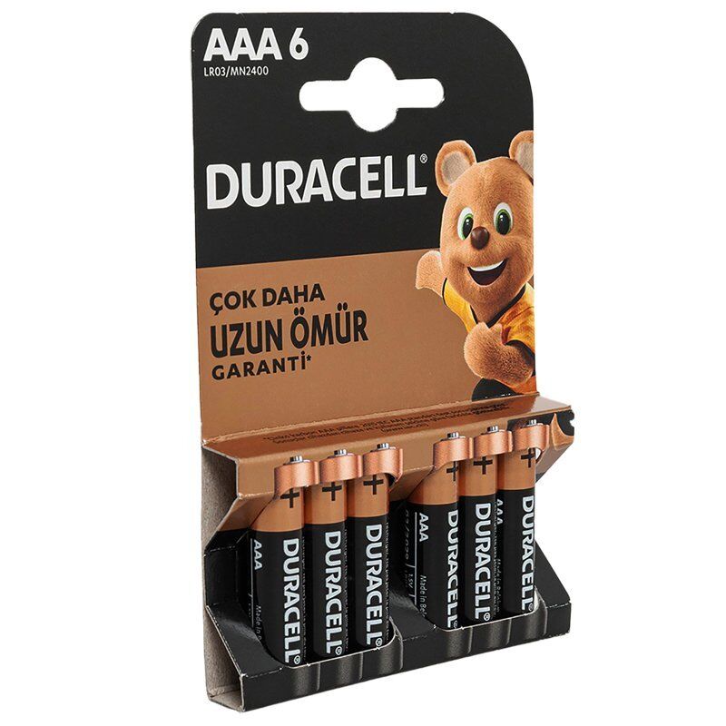 Duracell Basic Alkalin AAA İnce Kalem Pil (6'lı Paket)