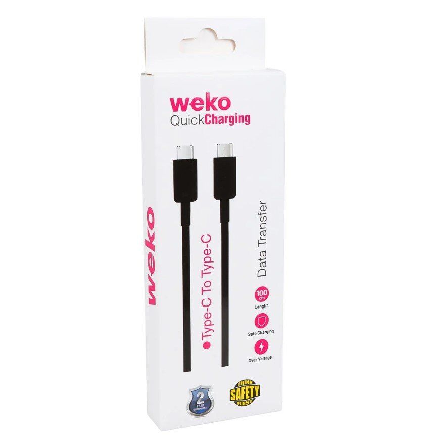 Weko WK-26526 Type-C To Type-C 5 Amper Telefon Şarj Kablosu