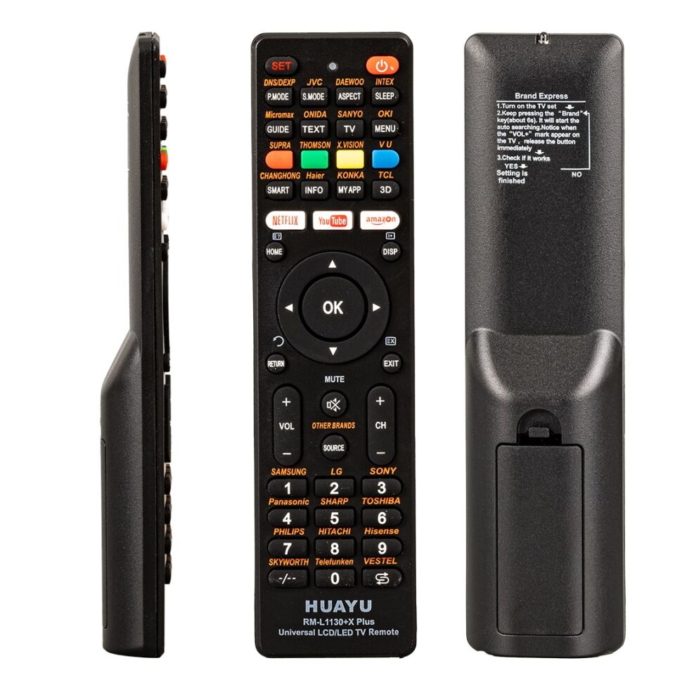 Huayu Rm-L1130+X Plus Siyah Universal Lcd Led Tv Kumanda