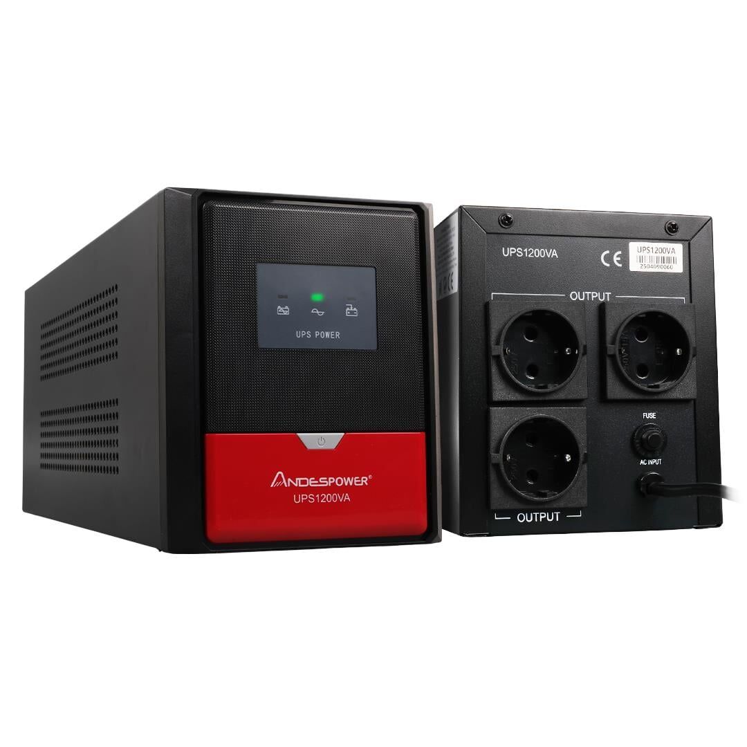 Andespower UPS1200VA 1200VA 12V7.5Ahx2 UPS Kesintisiz Güç Kaynağı
