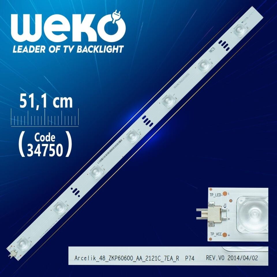 ARCELIK_48_ZKP60600_AA_2121C_7EA_R P74 REV.V0 - 51.1 Cm 7 Ledli - WK-51 Led Tv Bar