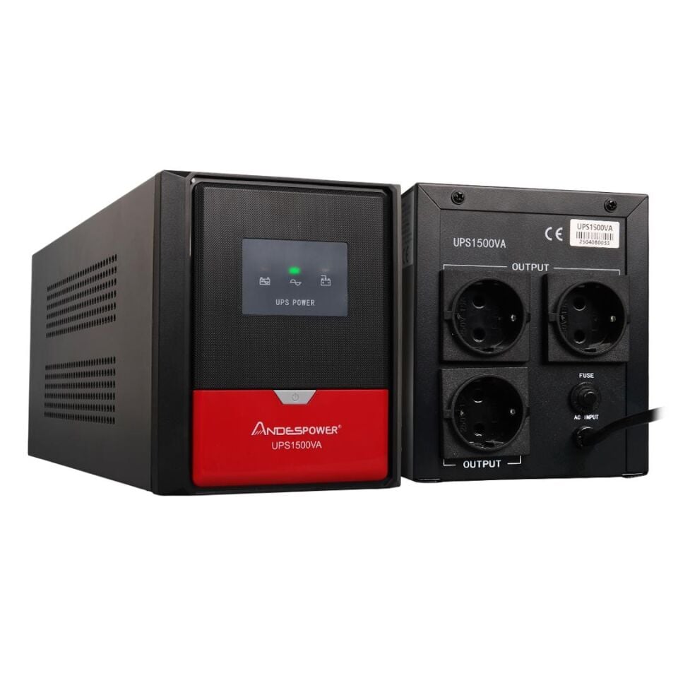 Andespower UPS1500VA 1500VA 12V9ahx2 UPS Kesintisiz Güç Kaynağı