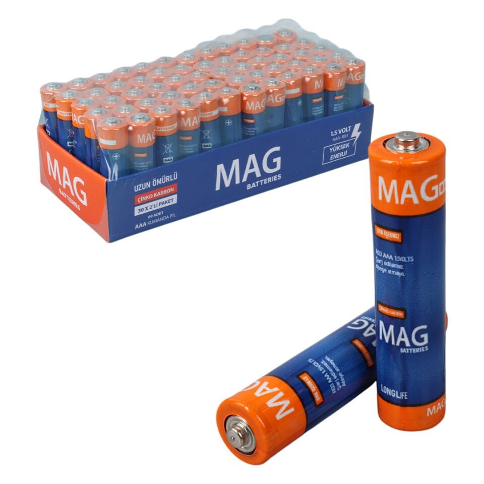 Mag Batteries MG-26172 AAA 60'lı Paket İnce Kalem Pil