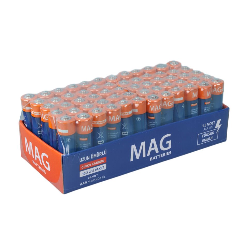 Mag Batteries MG-26172 AAA 60'lı Paket İnce Kalem Pil