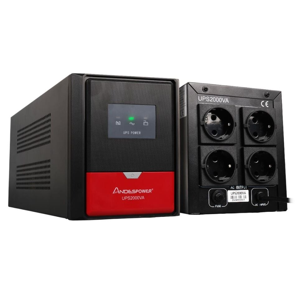 Andespower UPS2000VA 2000VA 12V9ahx2 UPS Kesintisiz Güç Kaynağı