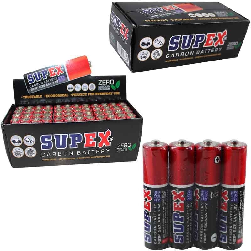 Supex R03 1.5 Volt Çinko Karbon AAA İnce Kalem Pil