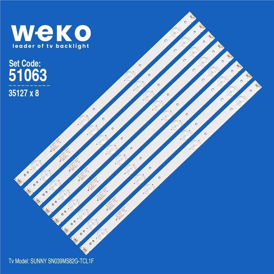 Wkset-6063 35127X8 40-Lb3910-Lba2xg 8 Adet Led Bar