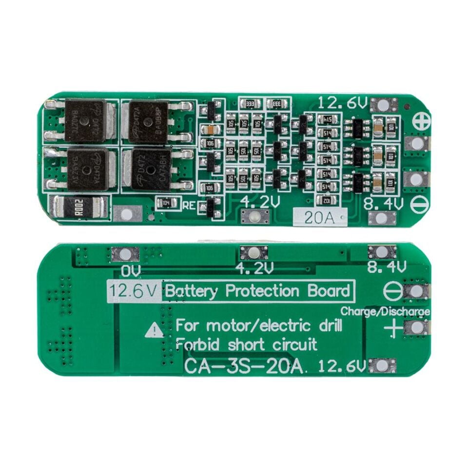 Weko 11.1V 12V 12.6V 18650 Lityum Pil Şarj Koruma Kartı - 3S 20A Matkap BMS