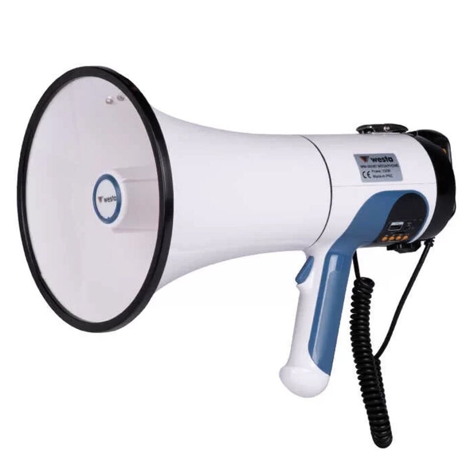 Westa WM-90UBT USB-SD-AUX-MP3-Bluetooth Şarjlı Mikrofonlu 100 Watt Megafon