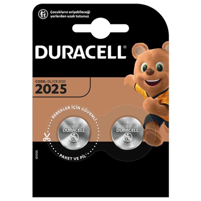 Duracell CR2025 3V Lityum Pil (2'li Paket)