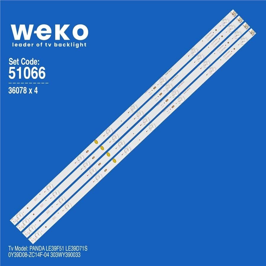 Wkset-6066 36078X4 0Y39D08-Zc14f-04 303Wy390033 4 Adet Led Bar