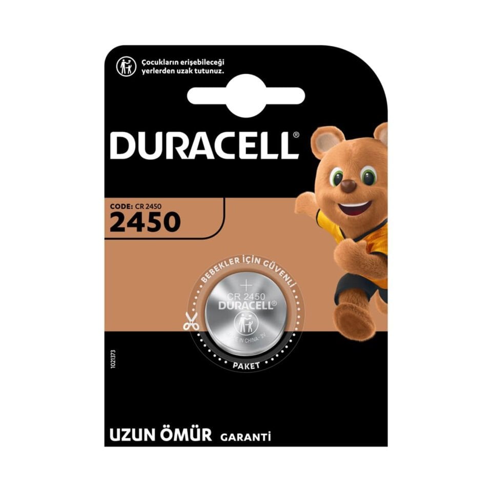 Duracell CR2450 3 Volt Lityum Pil (Tek'li Paket)