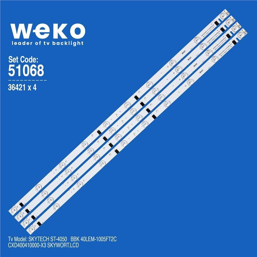 Wkset-6068 36421X4 Cxd400410000-X3 Skywort.Lcd  4 Adet Led Bar