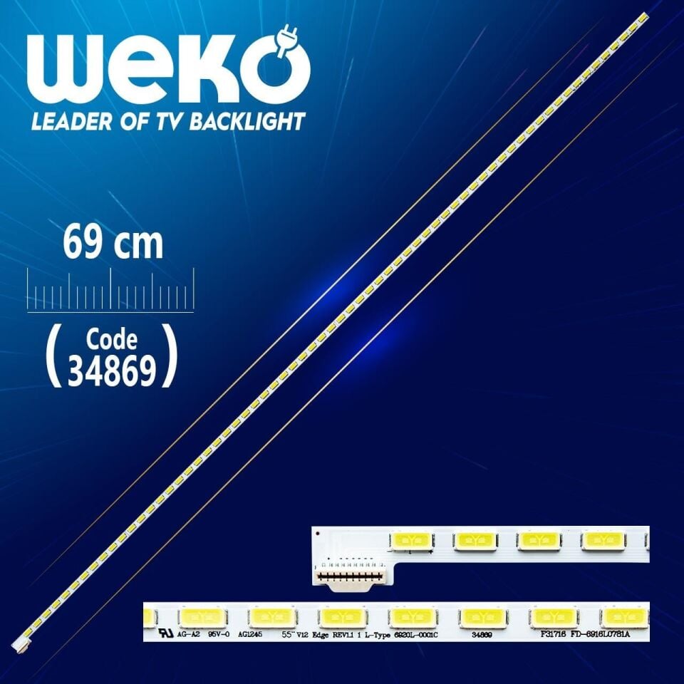 55'' V12 EDGE REV1.1 1 L-TYPE 6920L-0001C - 69 Cm 66 Ledli - WK-327 Tv Led Bar