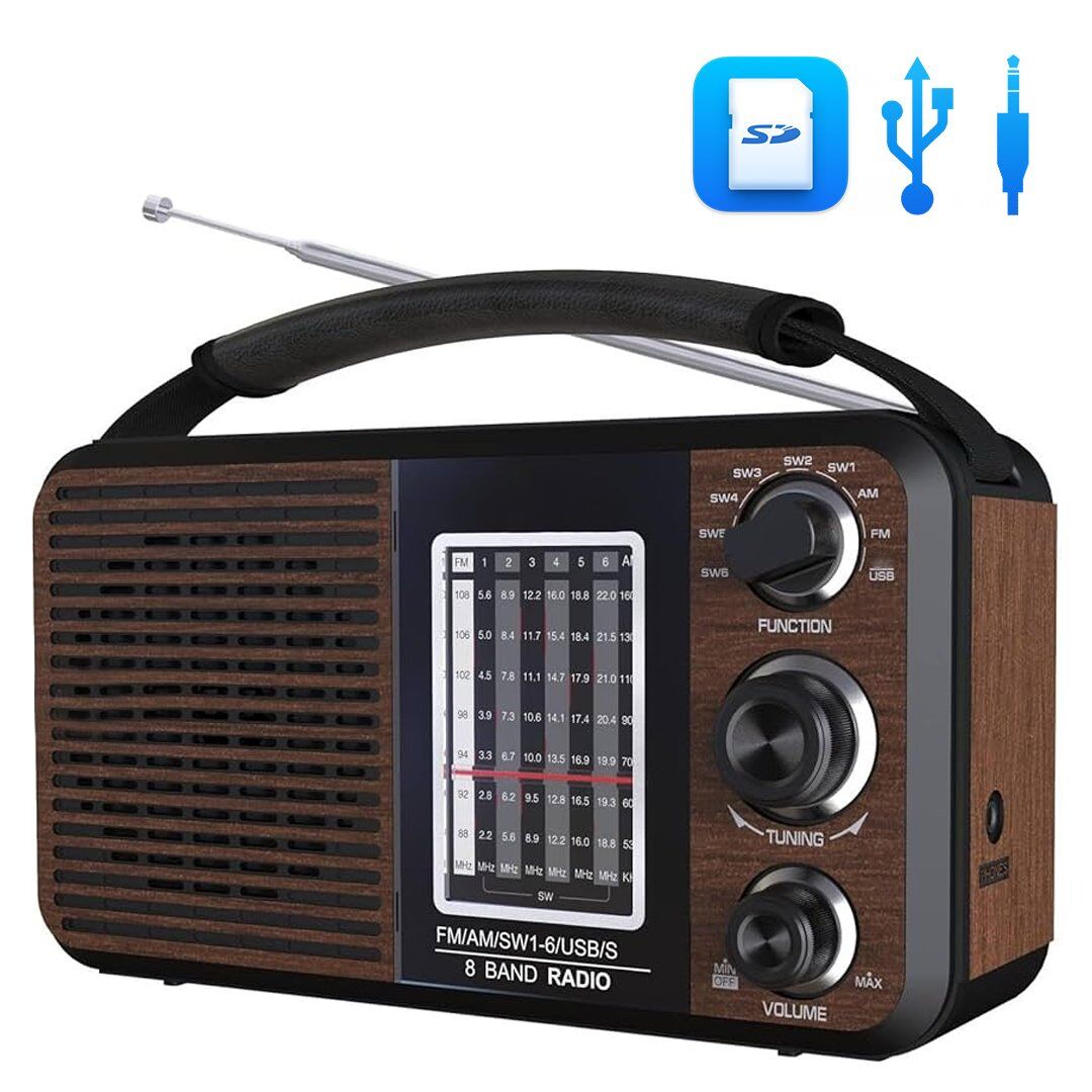 MagicVoice USR11 FM-USB-SD/MMC-AUX Portatif Analog Radyo