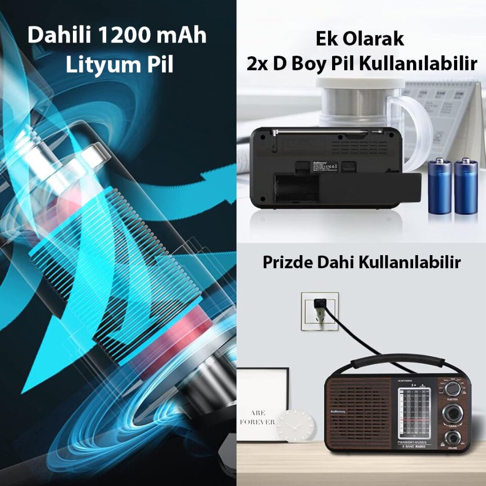 MagicVoice USR11 FM-USB-SD/MMC-AUX Portatif Analog Radyo