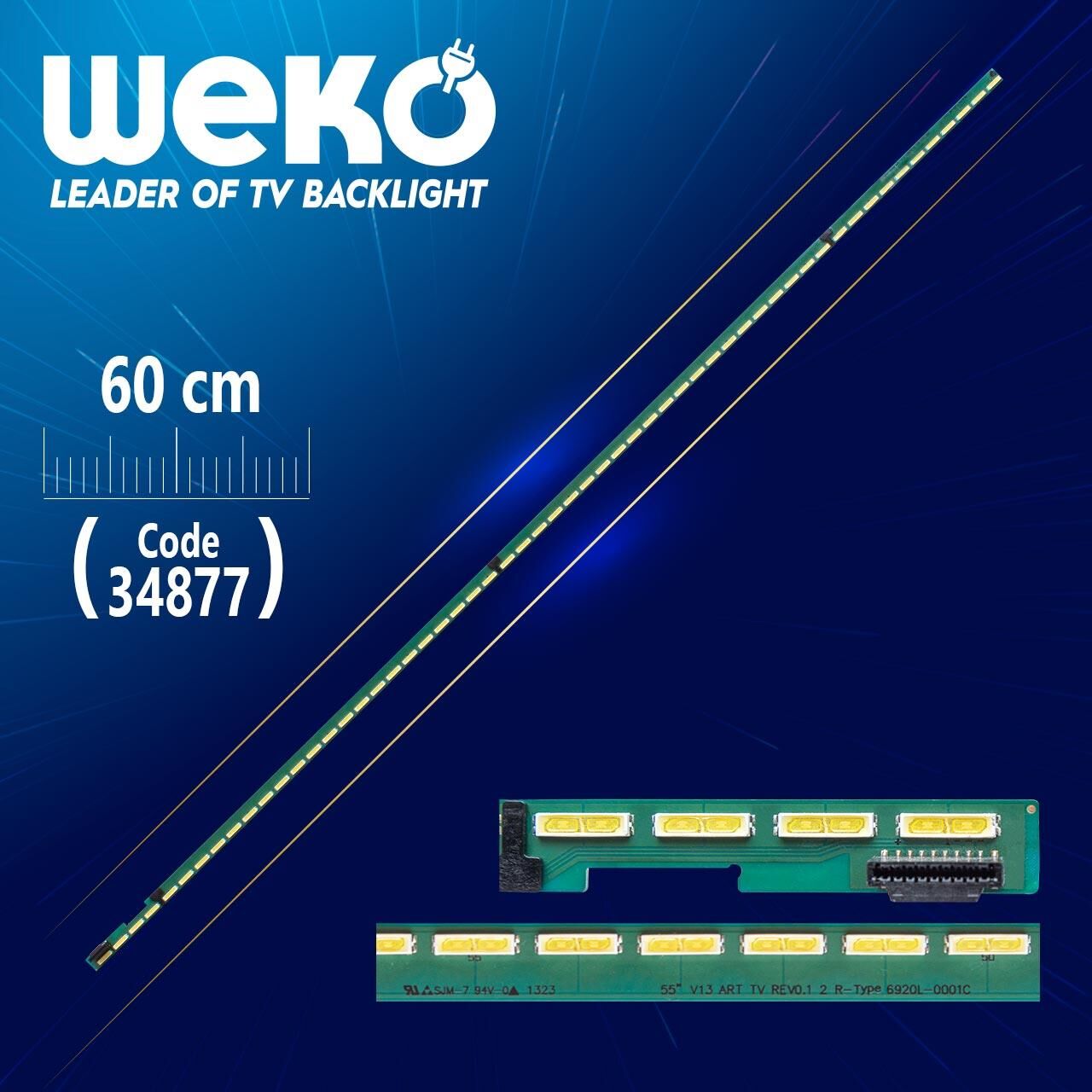 55'' V13 ART TV REV0.1 2 R-TYPE 6920L-0001C  57 LEDLİ  60 CM - (WK-198) Tv Led Bar