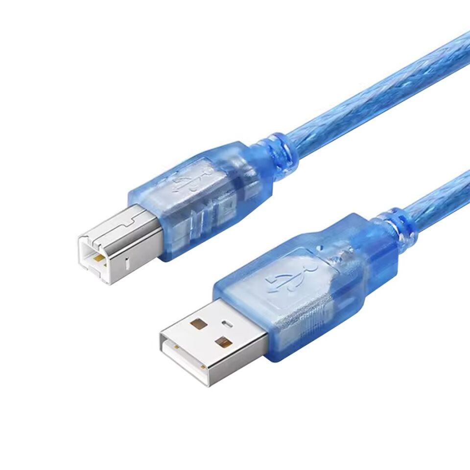 PowerMaster 3 Metre Şeffaf Mavi USB 2.0 Yazıcı Kablosu