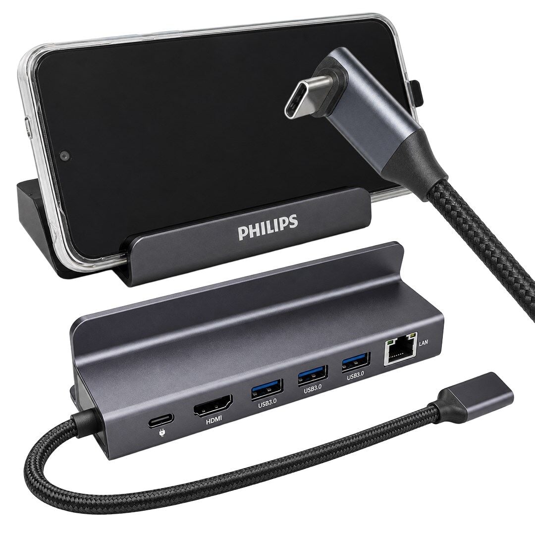 Philips SWR1691A/93 USB-C 6'Sı 1 Arada Stand Tasarımlı Hub