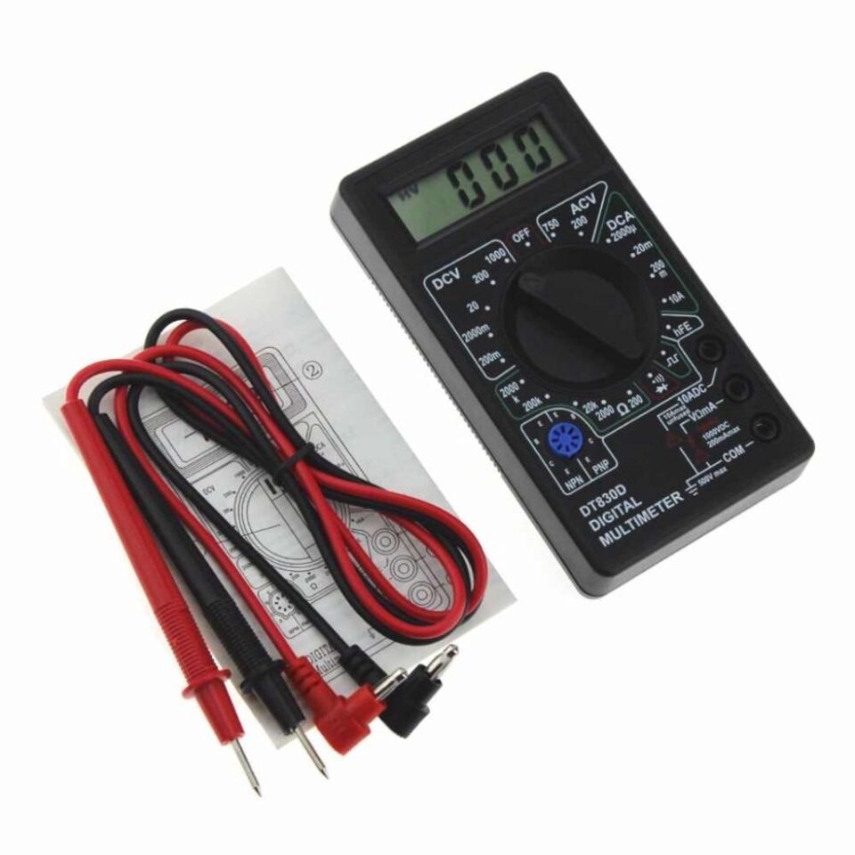 Powermaster DT-830D Dijital Akım Voltaj Direnç Ölçer Multimetre Ölçü Aleti