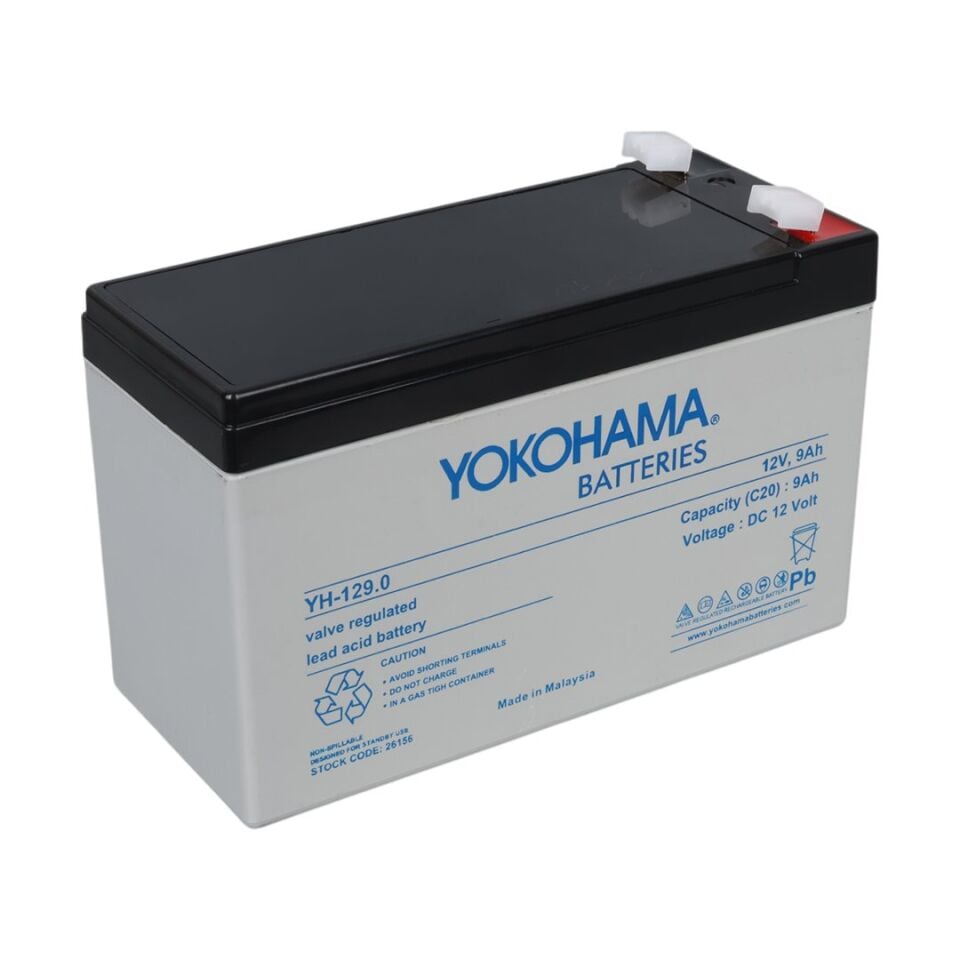 Yokohama YH-129.0 12 Volt 9 Amper Akü (150x65x90 mm)