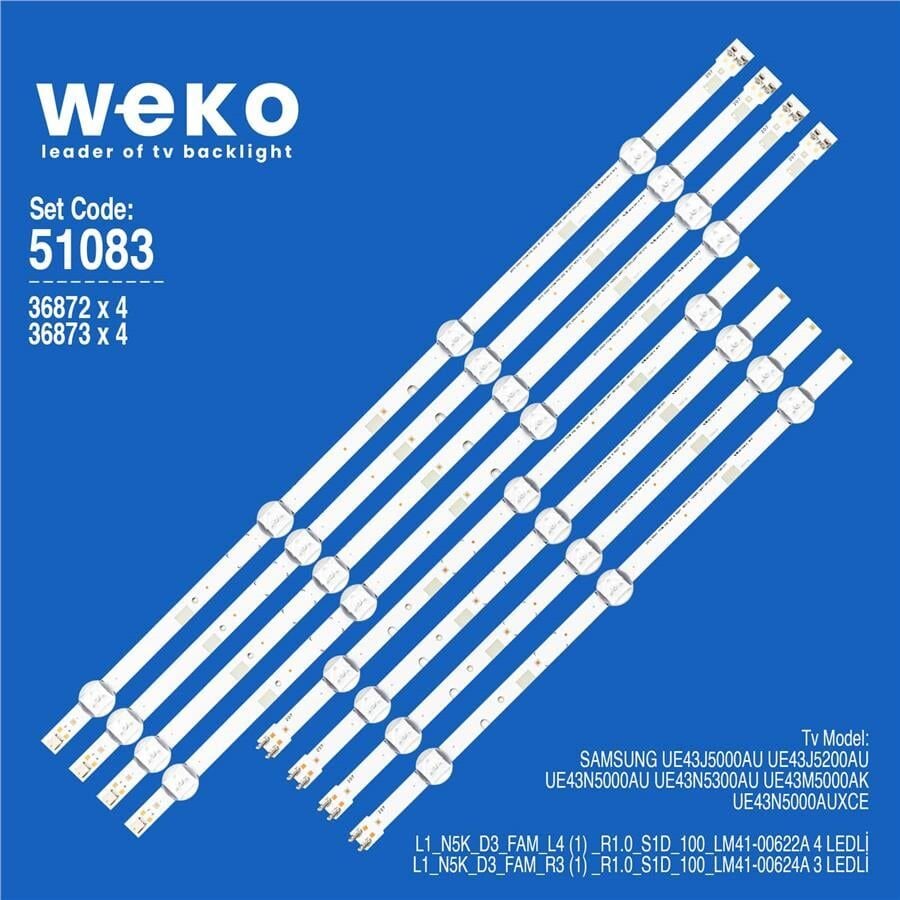 Wkset-6083 36872X4 36873X4 L1_N5K_D3_Fam_L4/R3 8 Adet Led Bar