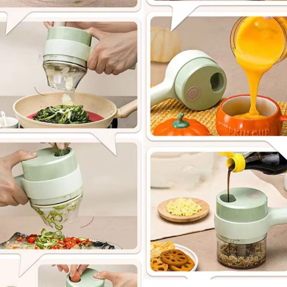 Sunup SN-24925 4 In 1 Şarjlı Sebze Sarımsak Meyve Kesici