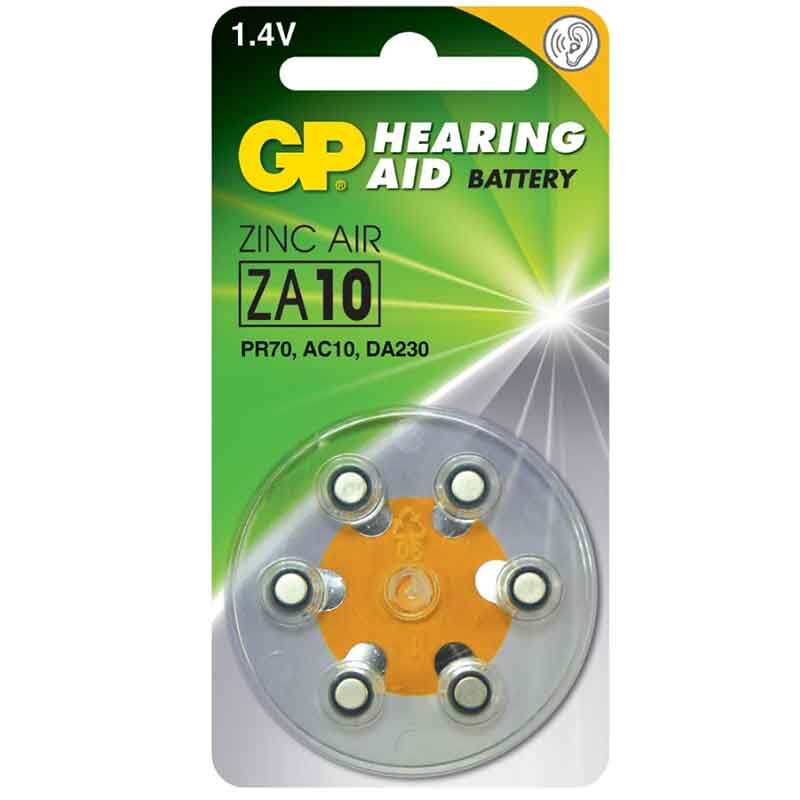 GP ZA10 Kulaklık İşitme Cihazı Pili (6'lı Paket)