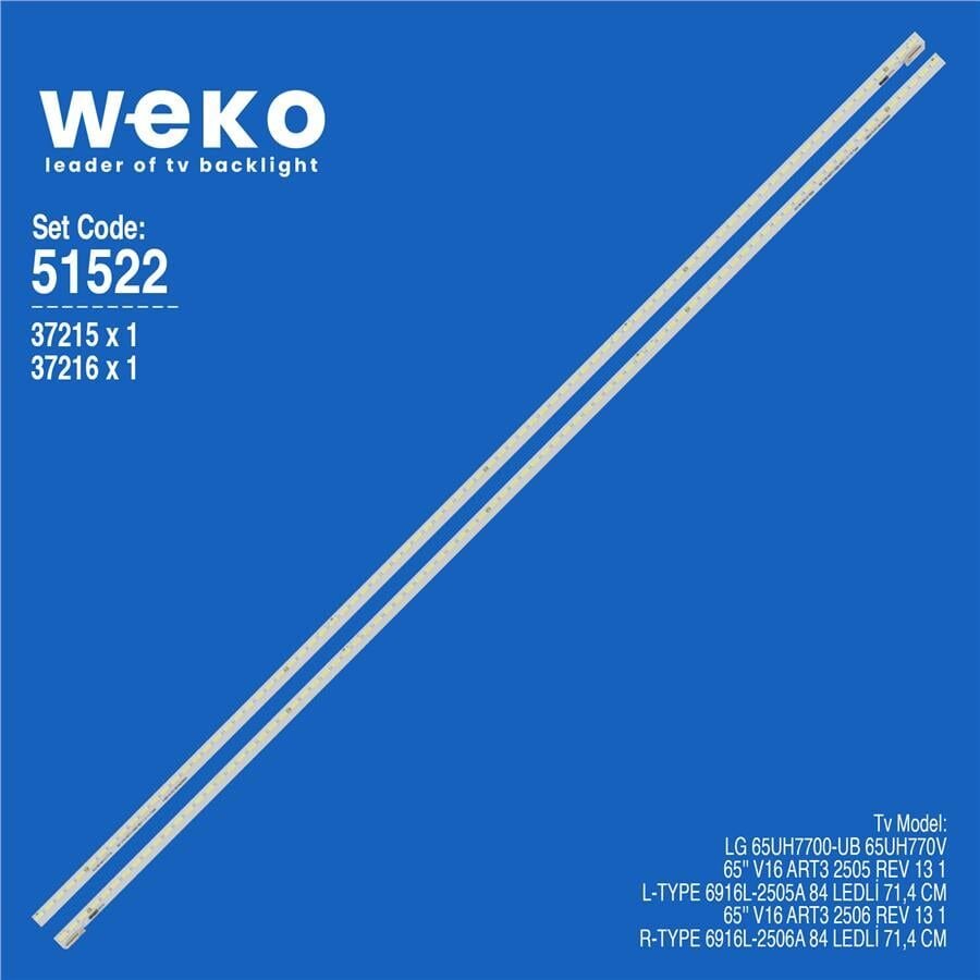 Wkset-6522 37215X1 37216X1 65 V16 Art3 2505/6 Rev 13 1 L/R-Type  2 Adet Led Bar (84Led)