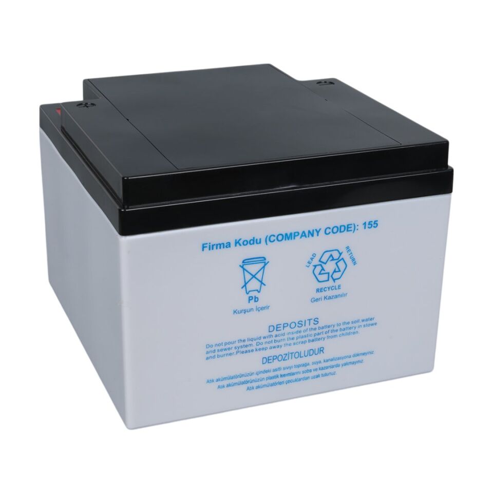 Yokohama YH-122.6 12 Volt 26 Amper Akü (165x176x125 mm)