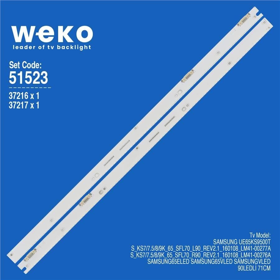 Wkset-6523 37216X1 37217X1 S_Ks7/7.5/8/9K_65_Sfl70_L90/R90  2 Adet Led Bar (90Led)