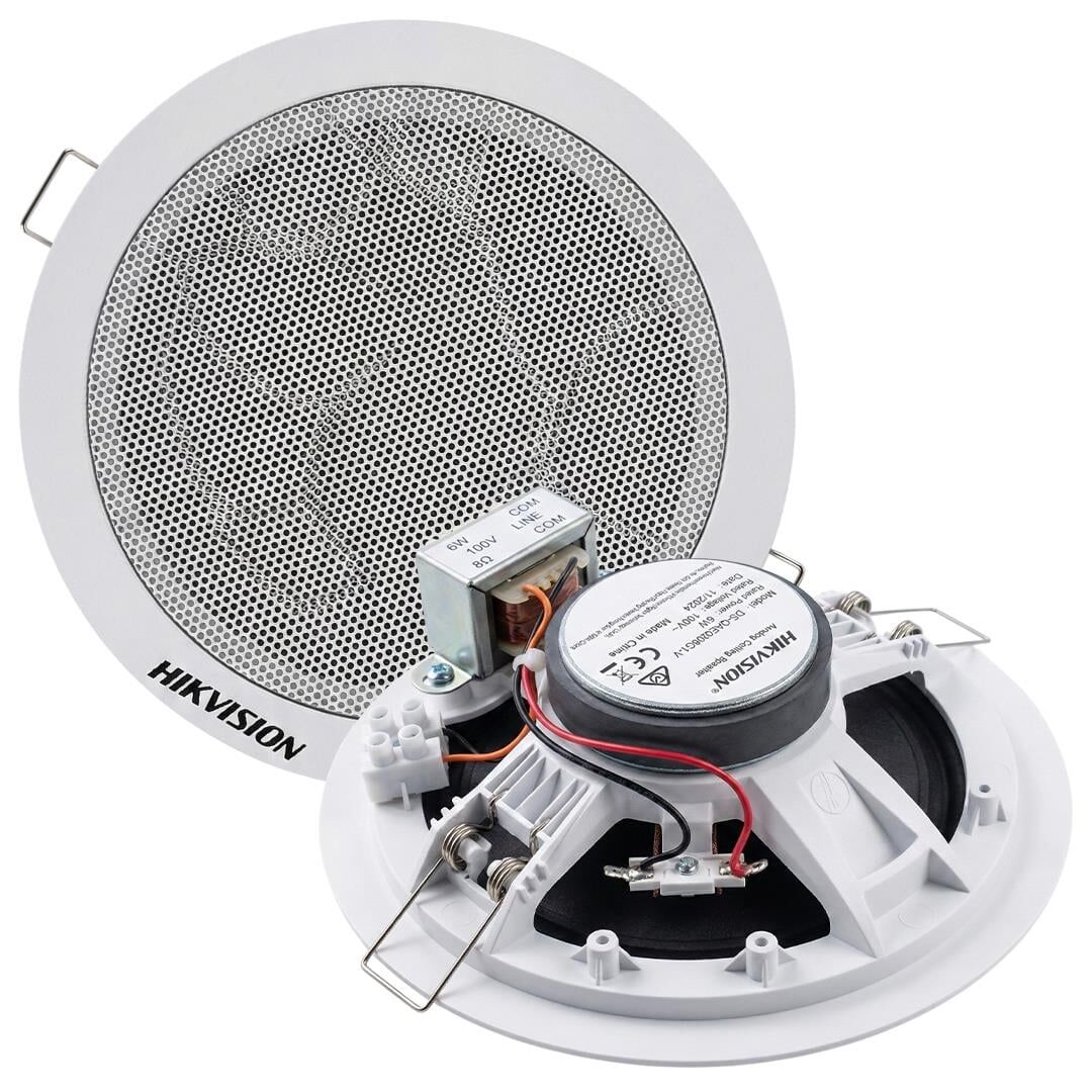 Hikvision DS-QAE0206G1-V 5.25'' 6W 8Ohm Analog 100V Trafolu Tavan Gömme Hoparlör