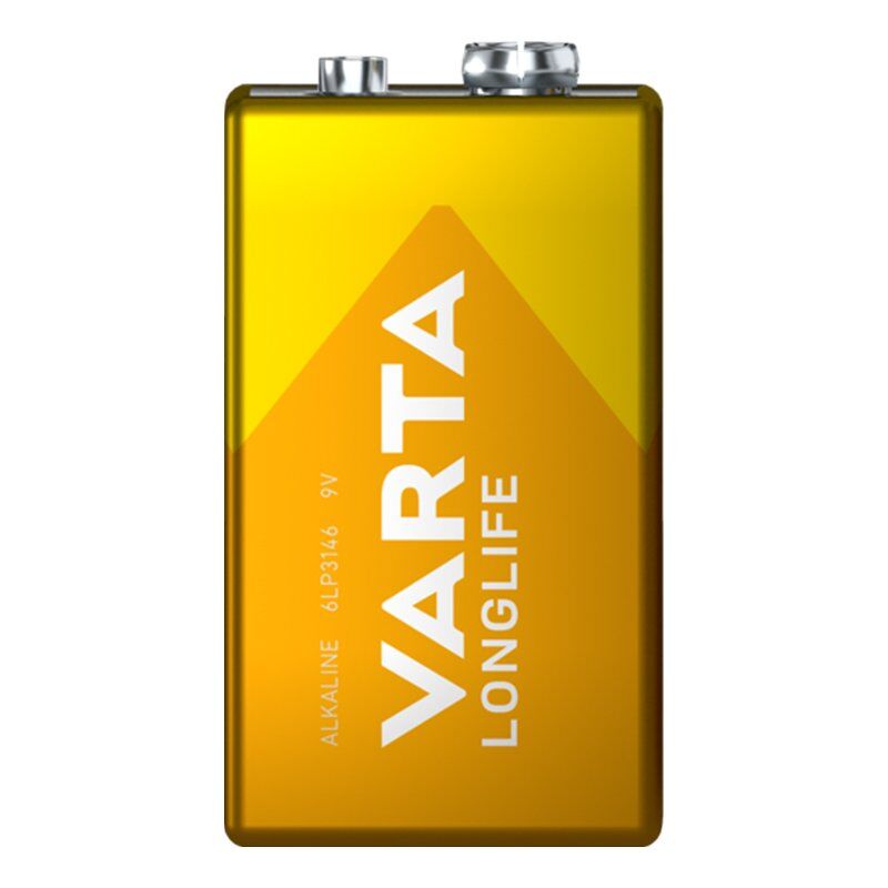 Varta Longlife Power Alkalin 9 Volt Pil (Tekli Paket)