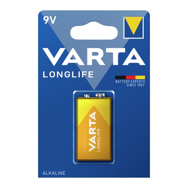 Varta Longlife Power Alkalin 9 Volt Pil (Tekli Paket)