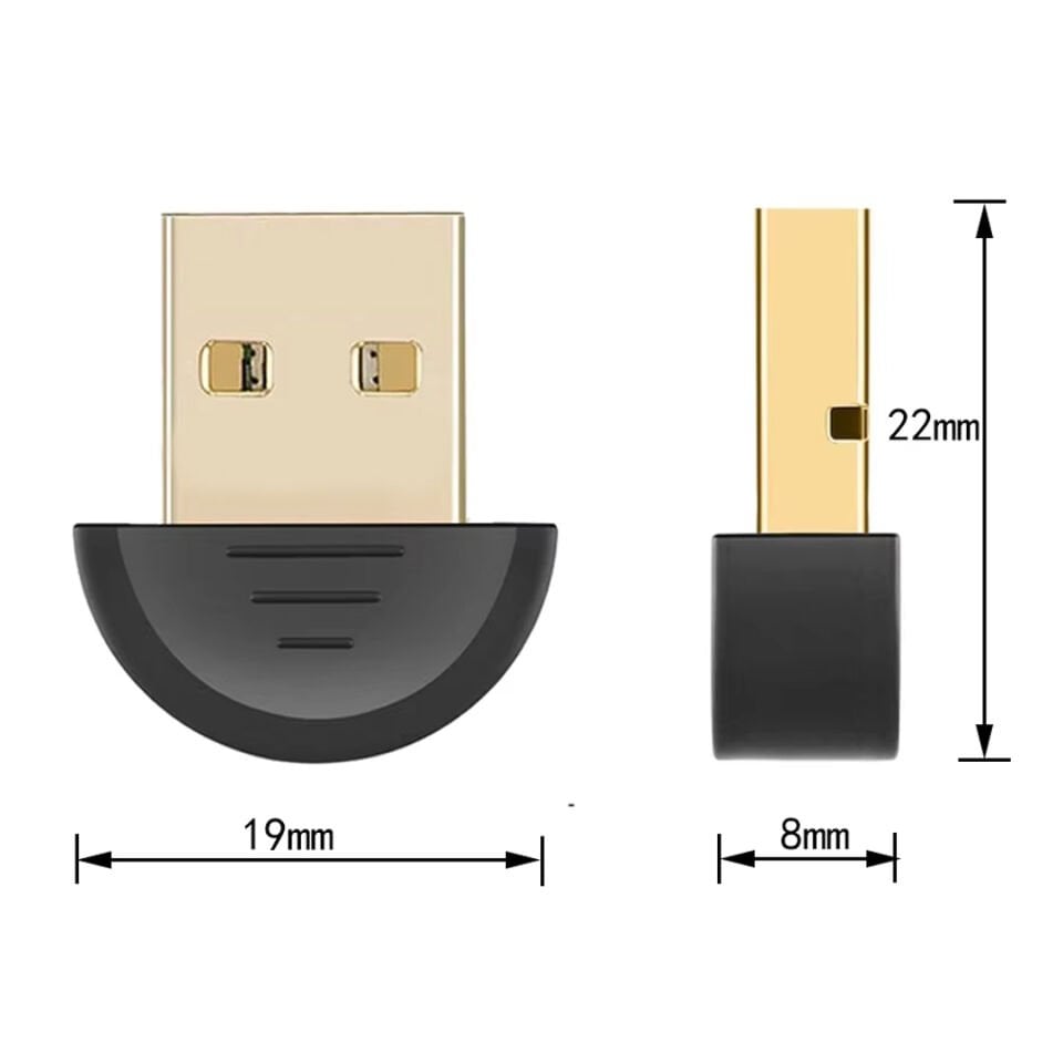 Powermaster PM-10799 Mini USB Bluetooth 5.0 Dongle Adaptör
