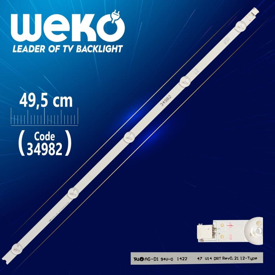 47'' V14 DRT REV0.2 1 L2-TYPE 6916L-1568A - 49.5 Cm 5 Ledli - WK-95 Led Tv Bar