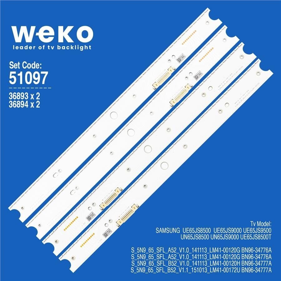 Wkset-6097 36893X2 36894X2 S_5N9_65_Sfl_A52/B52 4 Adet Led Bar (52Led)