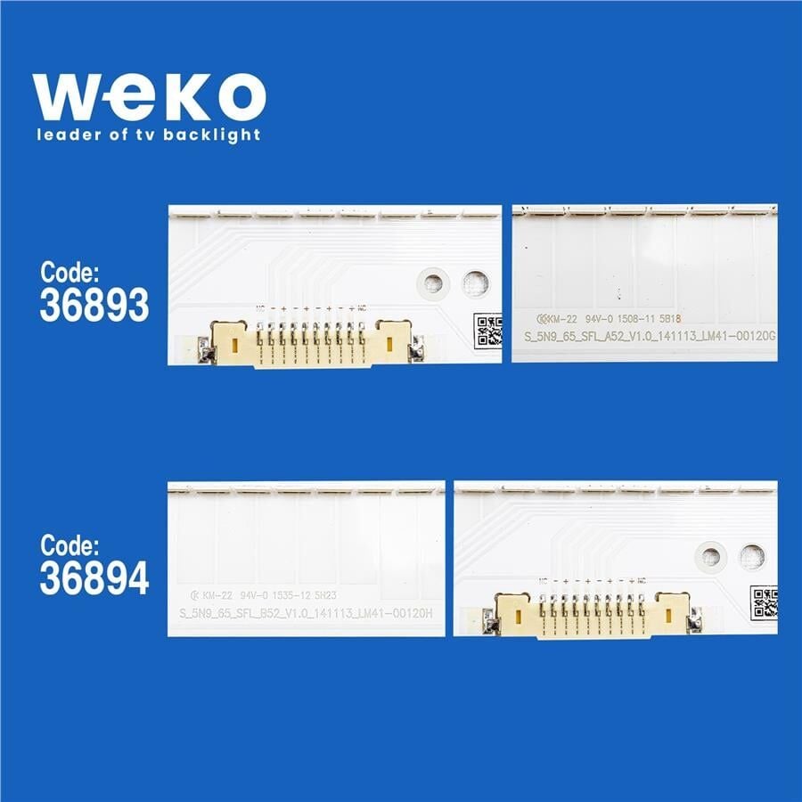 Wkset-6097 36893X2 36894X2 S_5N9_65_Sfl_A52/B52 4 Adet Led Bar (52Led)
