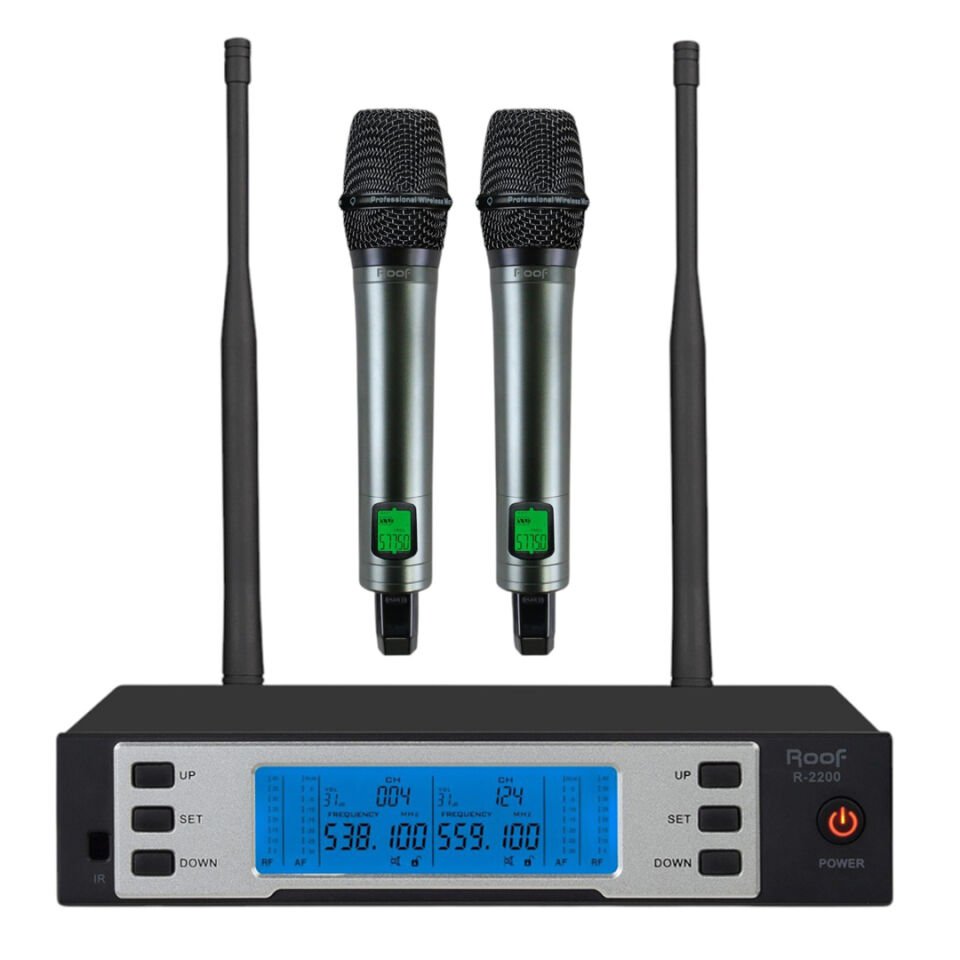 Roof R-2200/EE Uhf 2 El Mikrofon Telsiz Mikrofon Seti