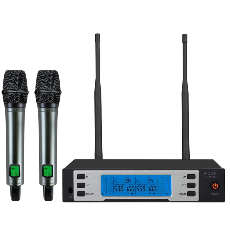 Roof R-2200/EE Uhf 2 El Mikrofon Telsiz Mikrofon Seti