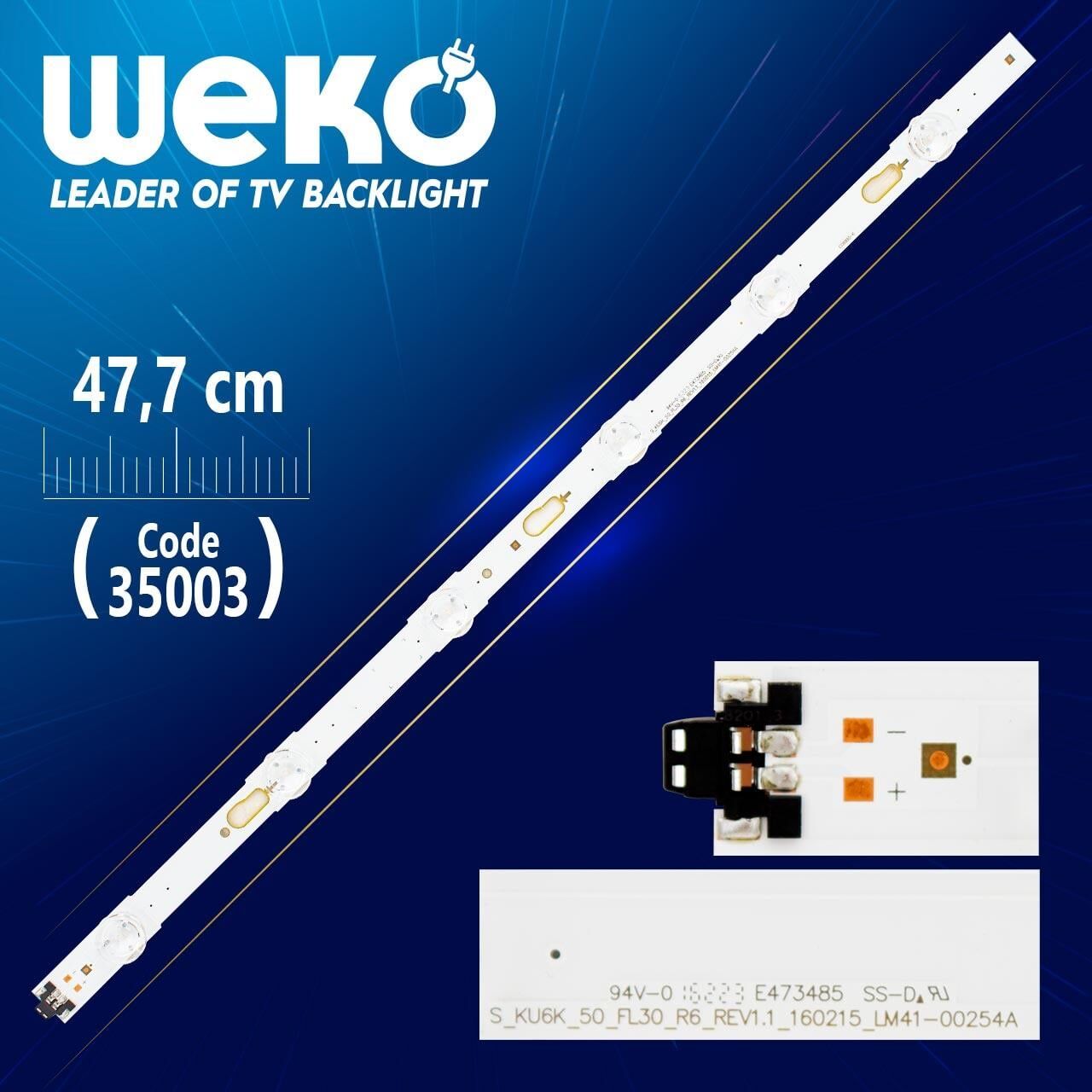 V6DU-500DCB-R2 - S_KU6K_50_FL30_R6_REV1.1_160215_LM41-00254A (RİGHT) (WK-792) Tv Led Bar