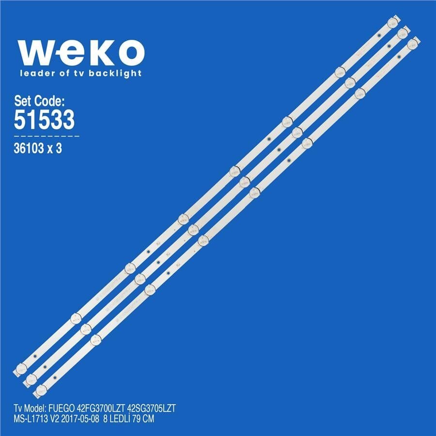 Wkset-6533 36103X3 Ms-L1713 V2 Sj.Cx.D4200402-3030Cs-M 3 Adet Led Bar