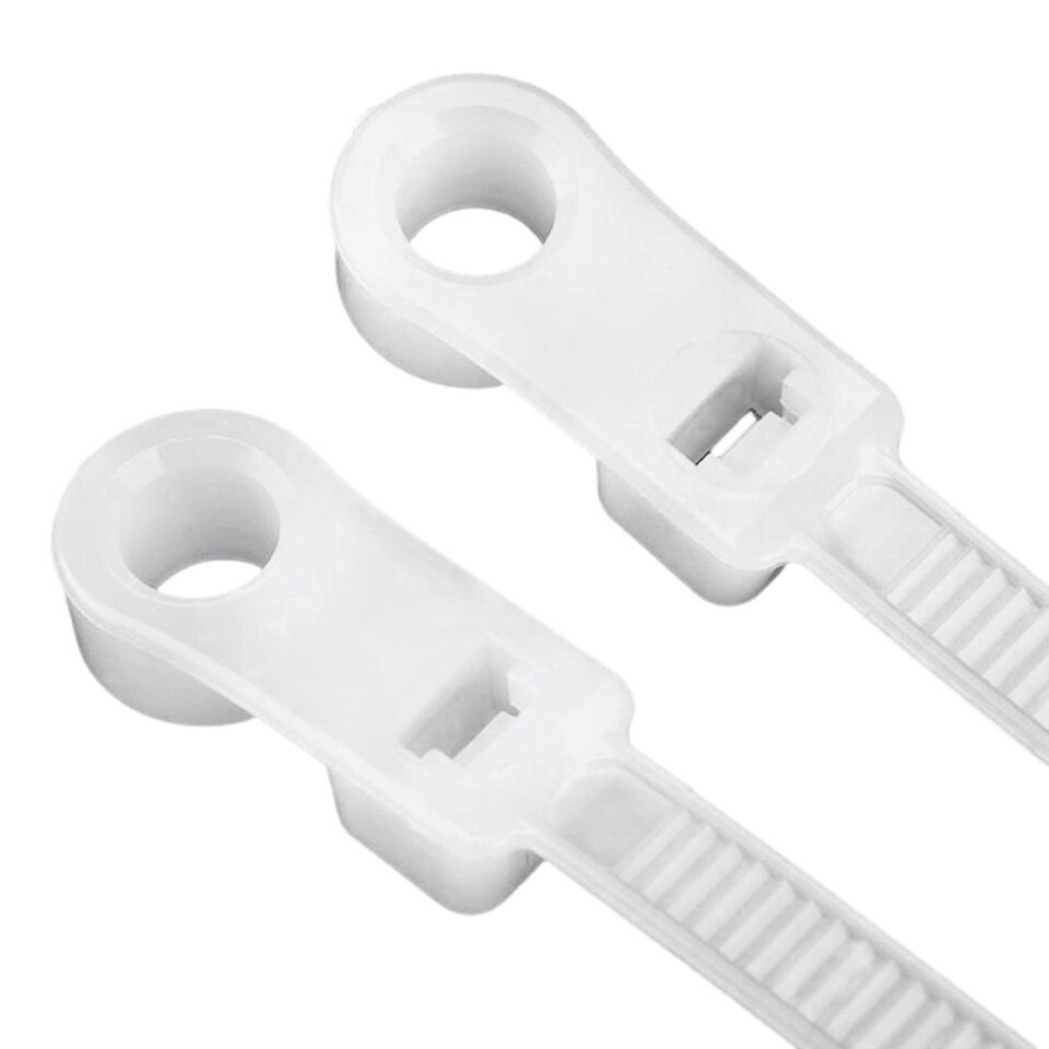 Powermaster PM-26331 3.6 x 200Mm Beyaz Delikli Kablo Bağı