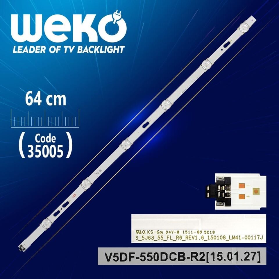 V5DF-550DCB-R2 - S_5J63_55_FL_R6_REV1.6_150108_LM41-00117J   (RIGHT) - 64 CM 6 LEDLİ (WK-794) Tv Led Bar