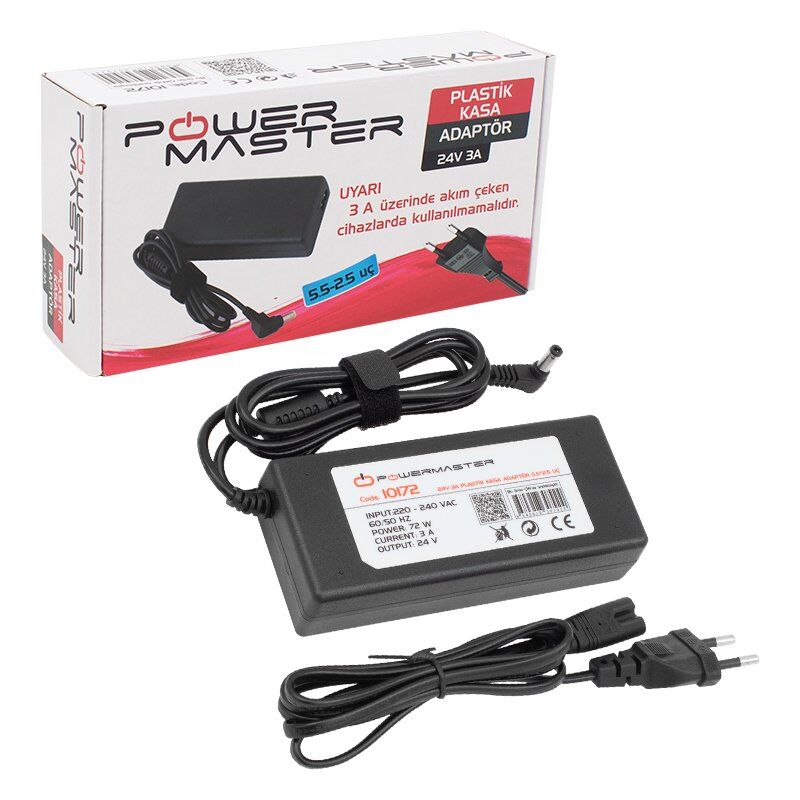 Powermaster PM-10172 24 Volt 3 Amper L Uçlu Masaüstü Adaptör